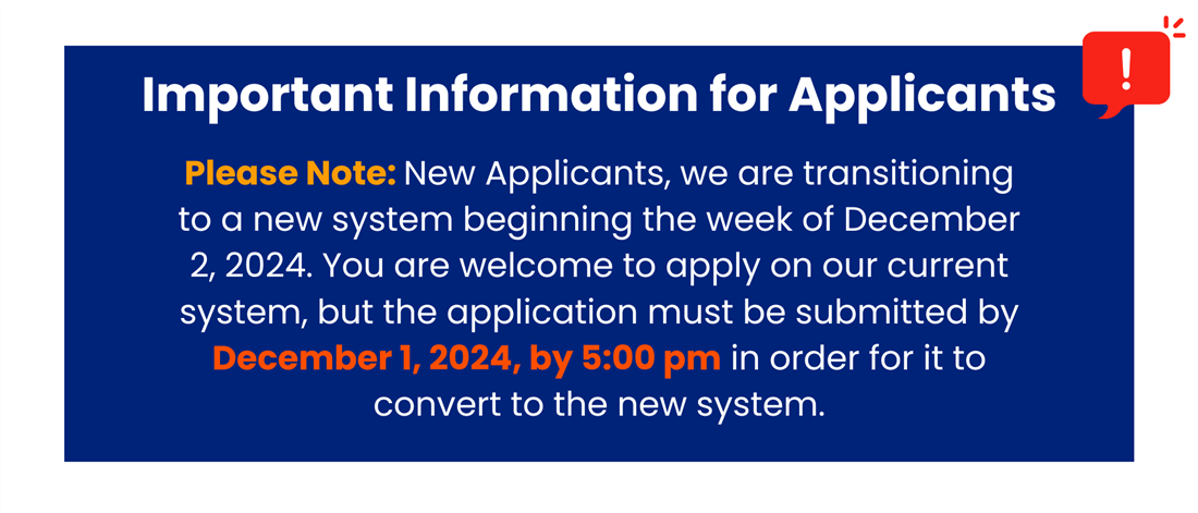 new system beginning Dec 2, must apply by Dec 1 to convert to new system